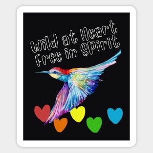 Hummingbird Heart Sticker